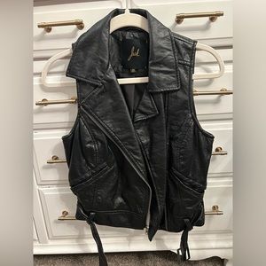 Black Leather Vest